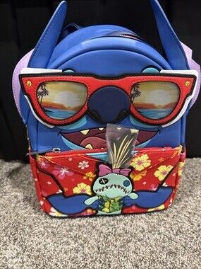 Loungefly Stitch Vacation Mini Backpack Summer Convention Limited Edition NEW